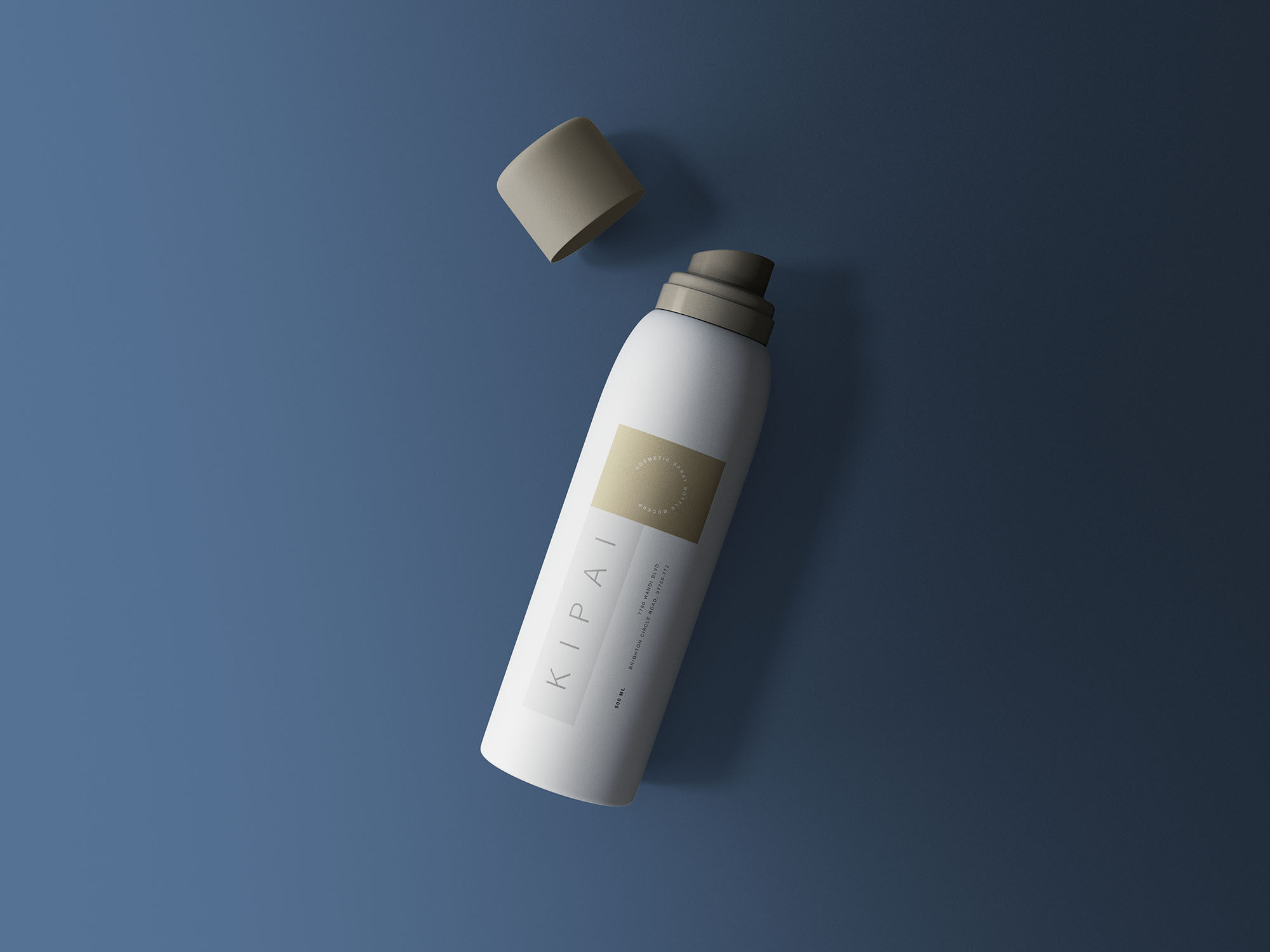 Mockup Showcasing Cosmetic Spray Bottle and Cap
