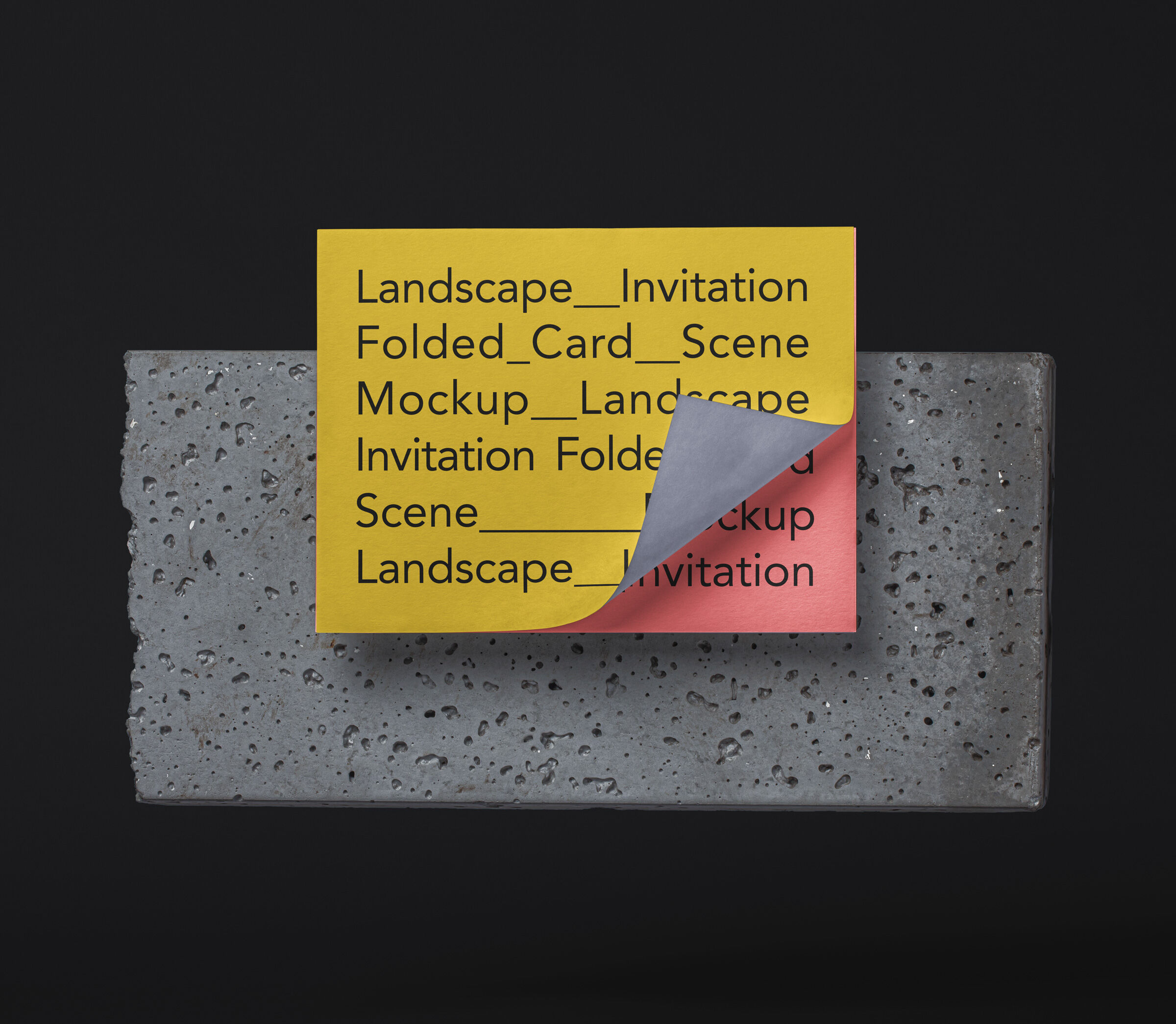 Paper Sticky Note Invitation Card Mockup