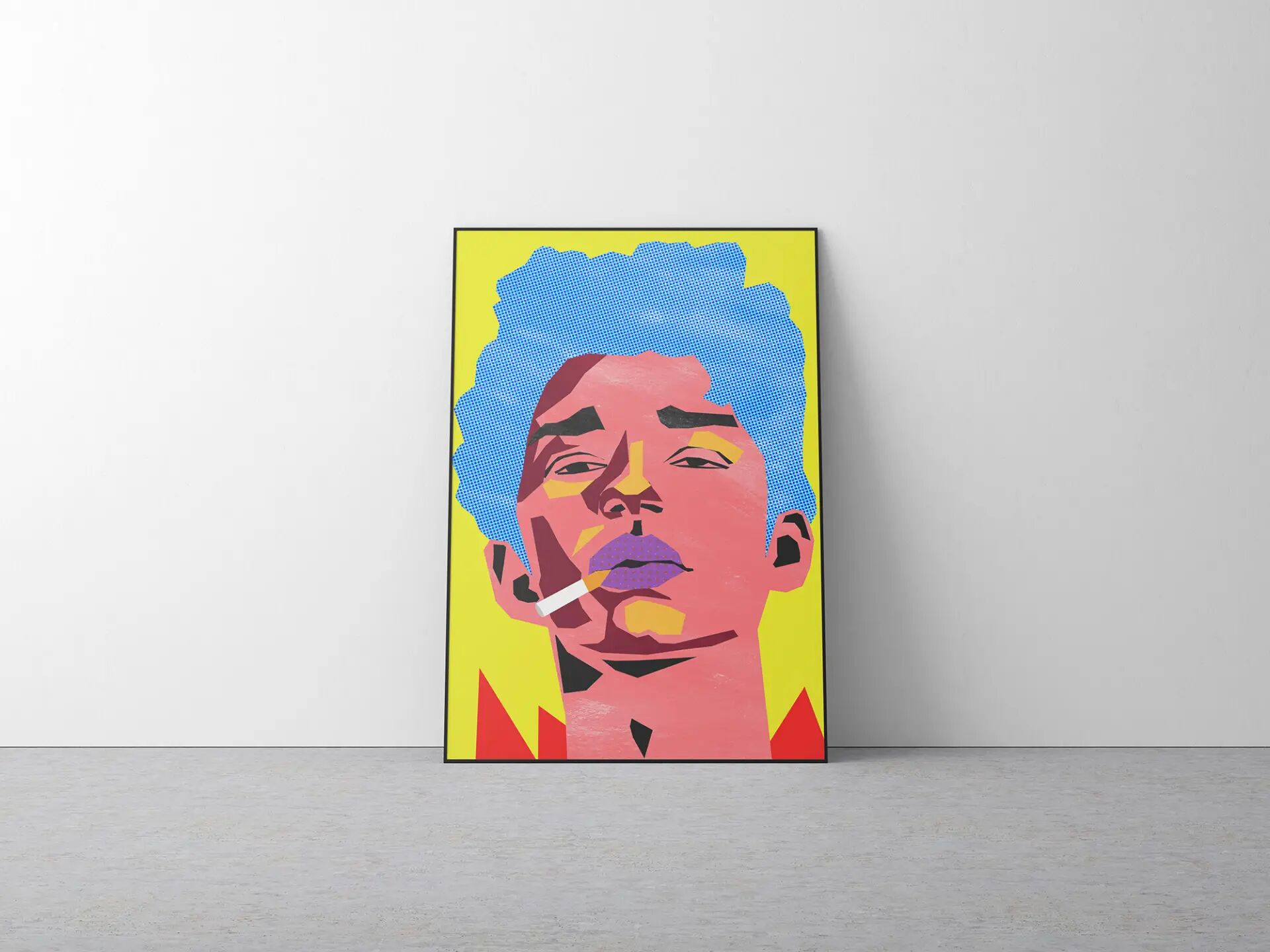 Landscape or Portrait Position of a Minimal Poster Mockup