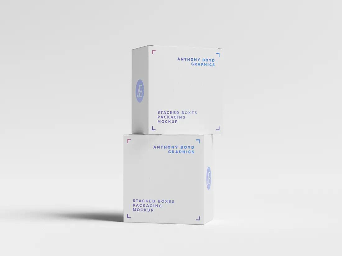 Mockup Featuring Stacked Packaging Boxes