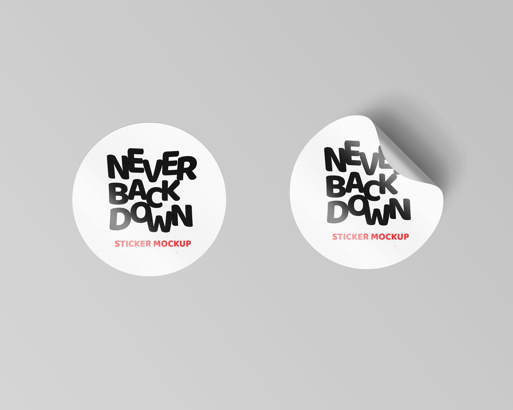 Round and Square Sticker Mockup Set preview
