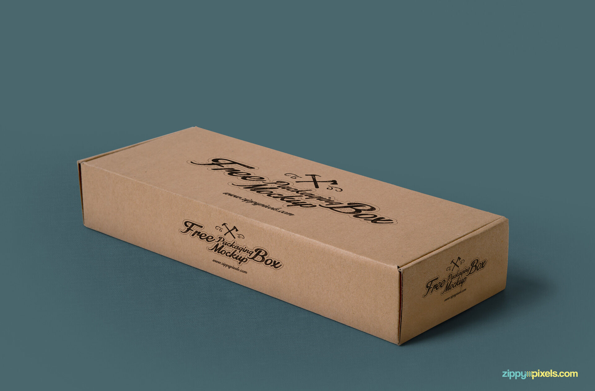 Different Shots of Cardboard Box Mockup