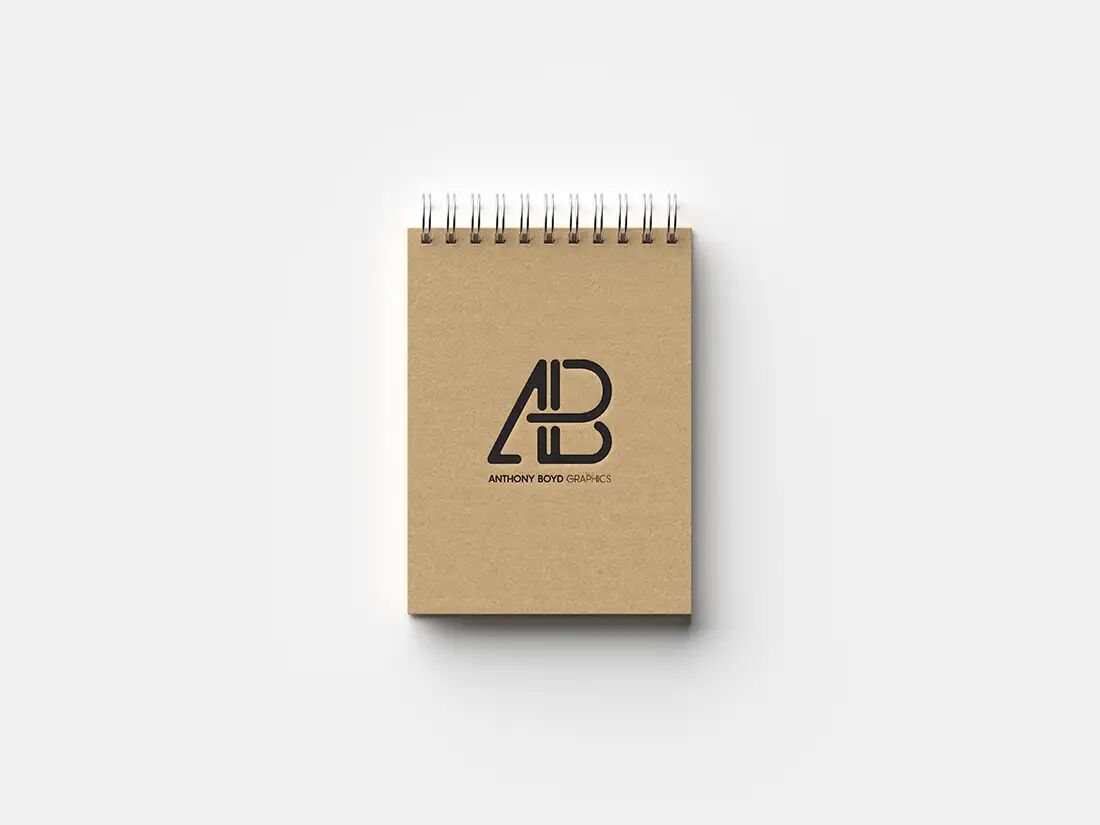 Modern Hardcover Notepad Mockup