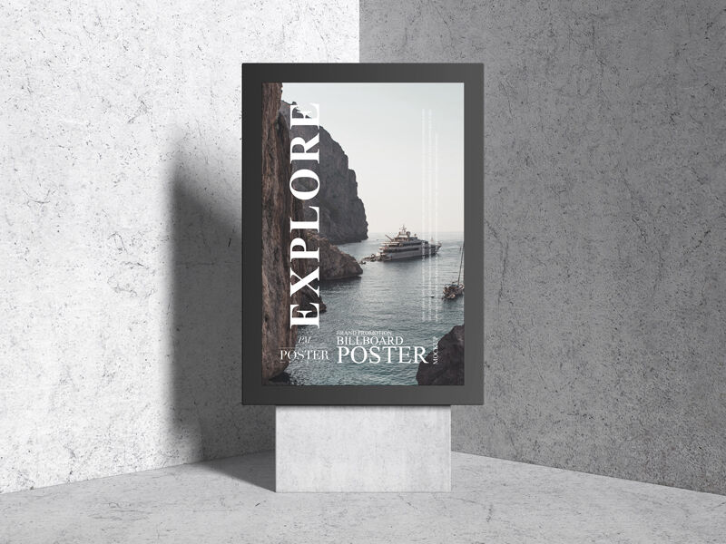 Indoor Billboard Poster Mockup
