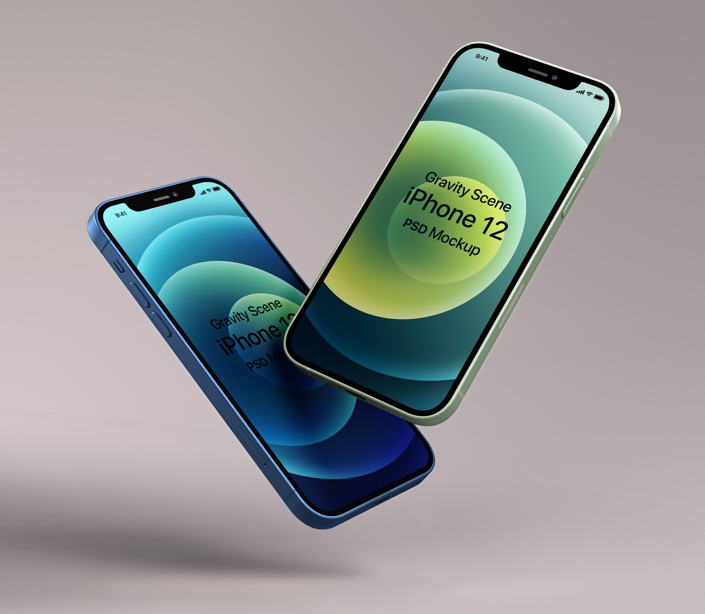 Set of Clean, Highly Detailed iPhone 12 Mockups