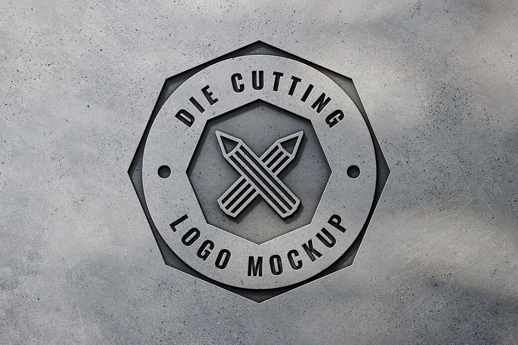 Stone and Metal Logo Mockup