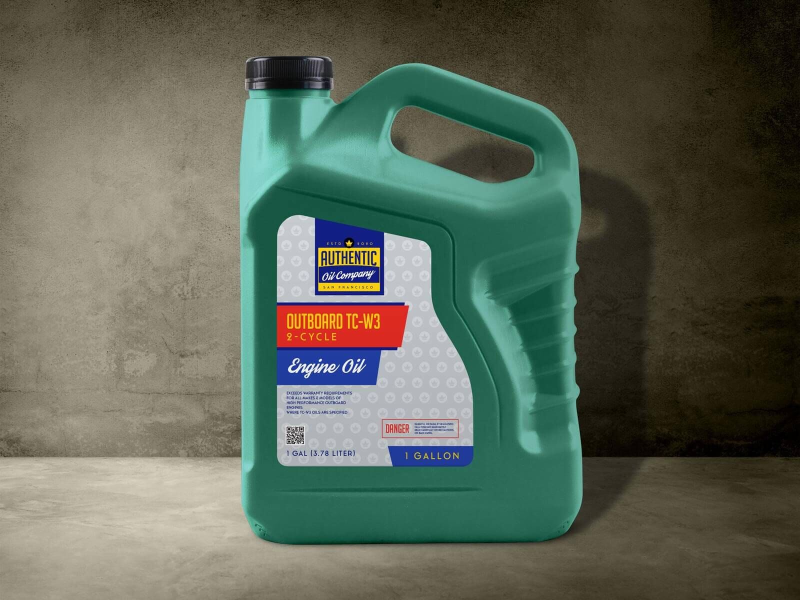 Diesel Engine Oil Bottle Front View Mockup