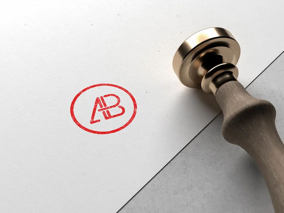 Modern Stamped Logo Mockup