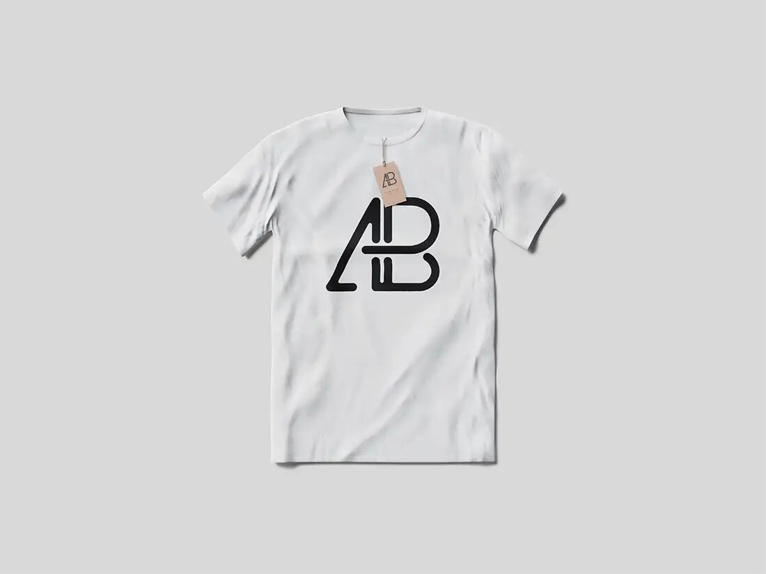Mockup Featuring T-Shirt with Label Tag