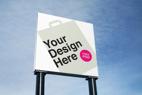 Two Outdoor Square Billboard Mockups