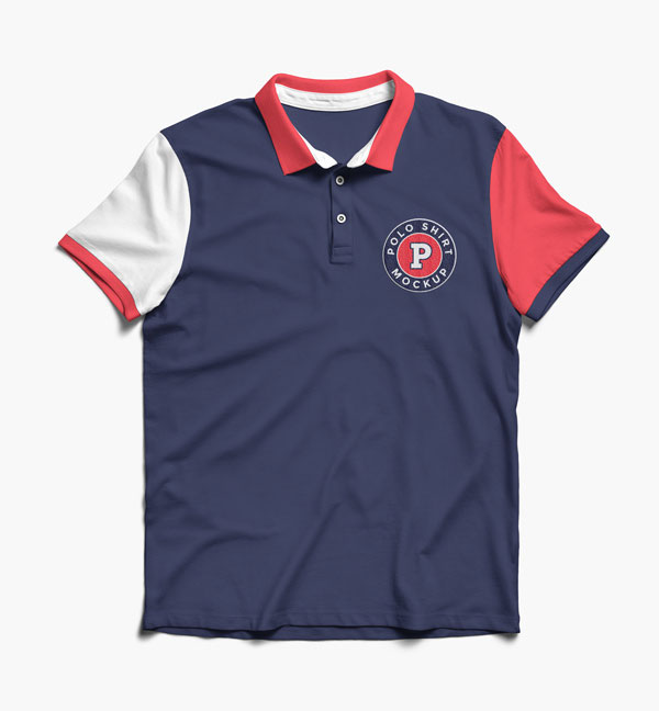 Mockup Featuring Back and Front View of a Polo Shirt