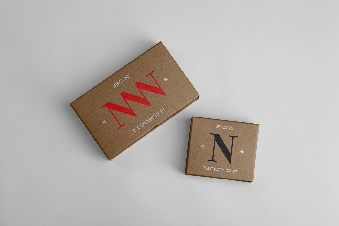 Paper Box Mockups in Two Different Sizes
