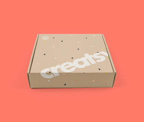 Mockup Featuring 2 Views of a Mailing Box
