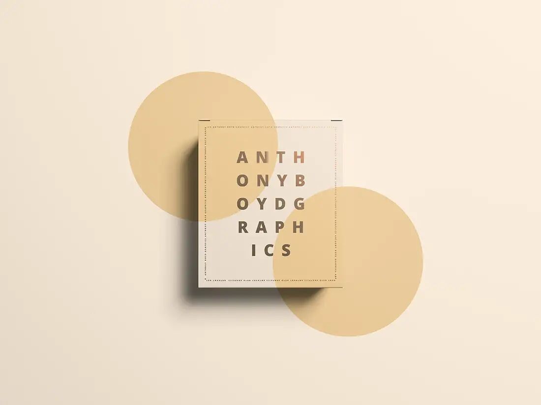Top View Box Packaging Mockup