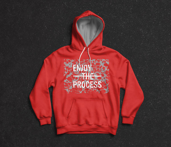 Mockup Featuring Front and Back Views of a Hoodie