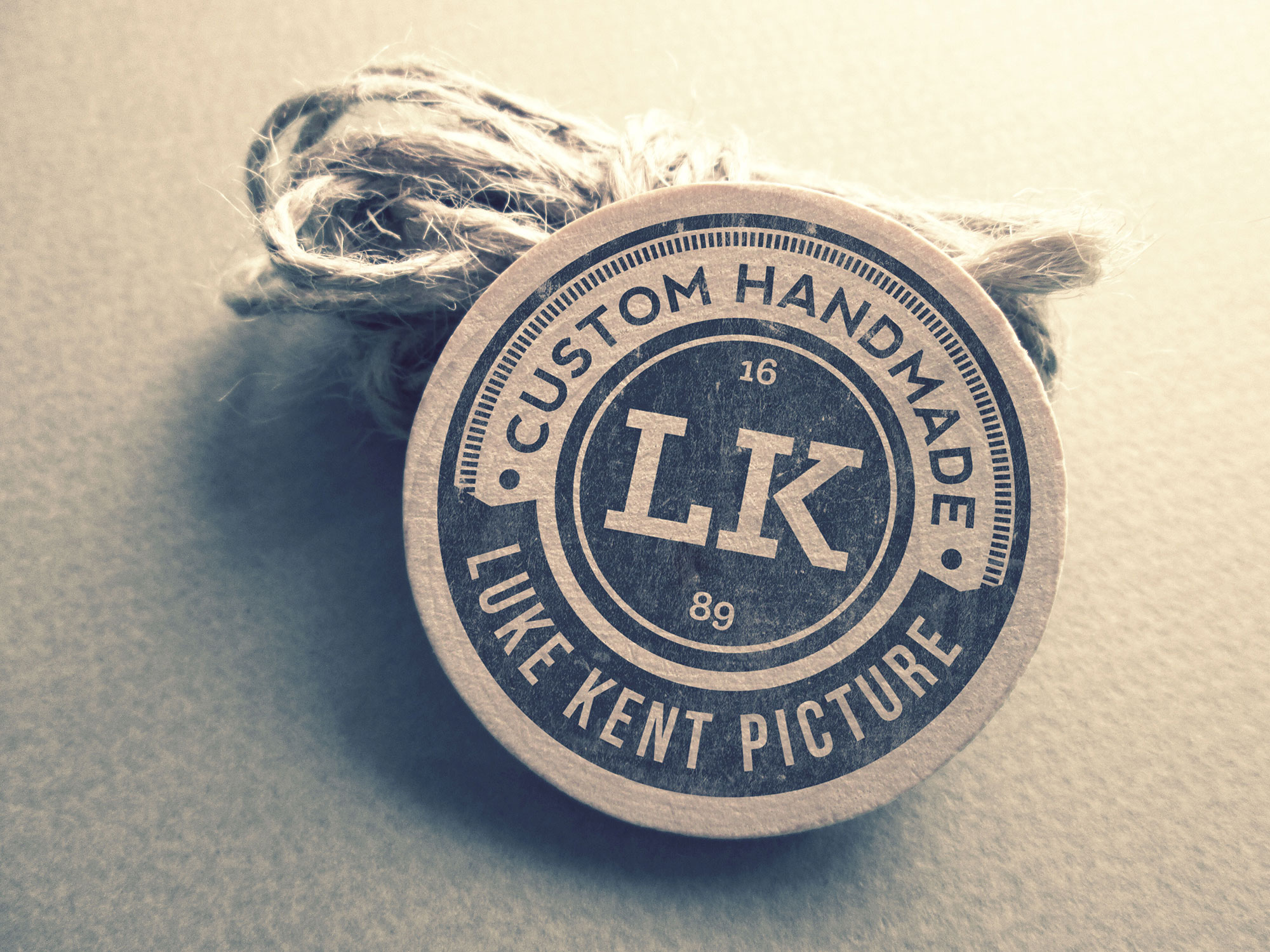 Round Vintage Logo Mockup