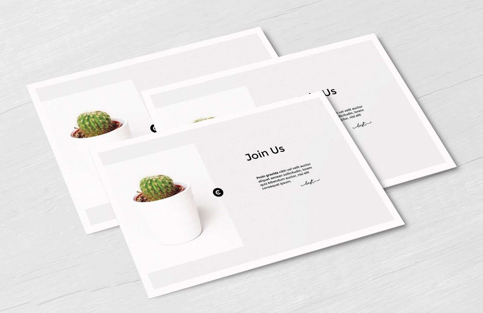 6 Postcard Mockup in Different Angles