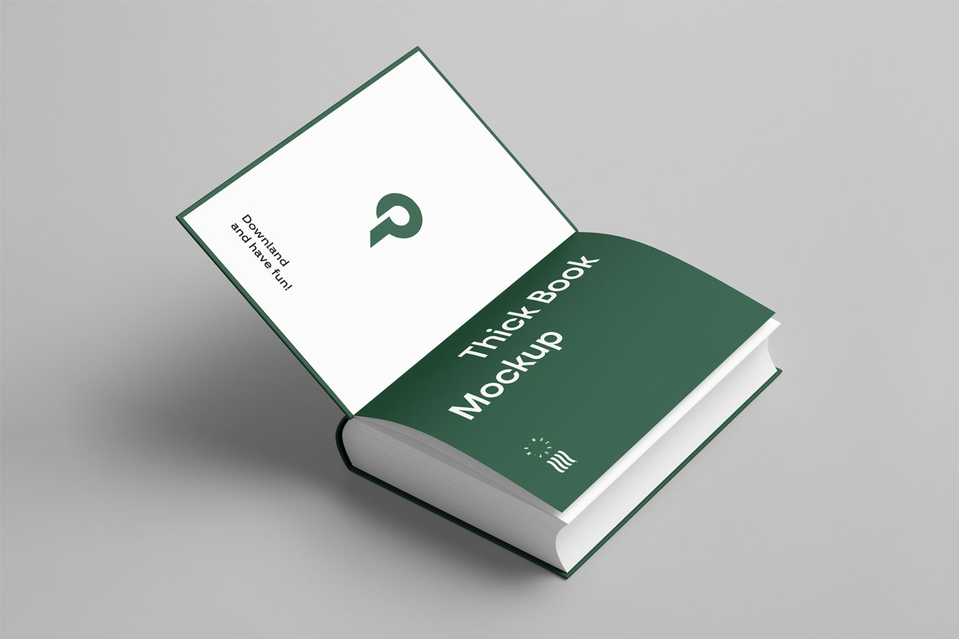 Open Thick Book Mockup