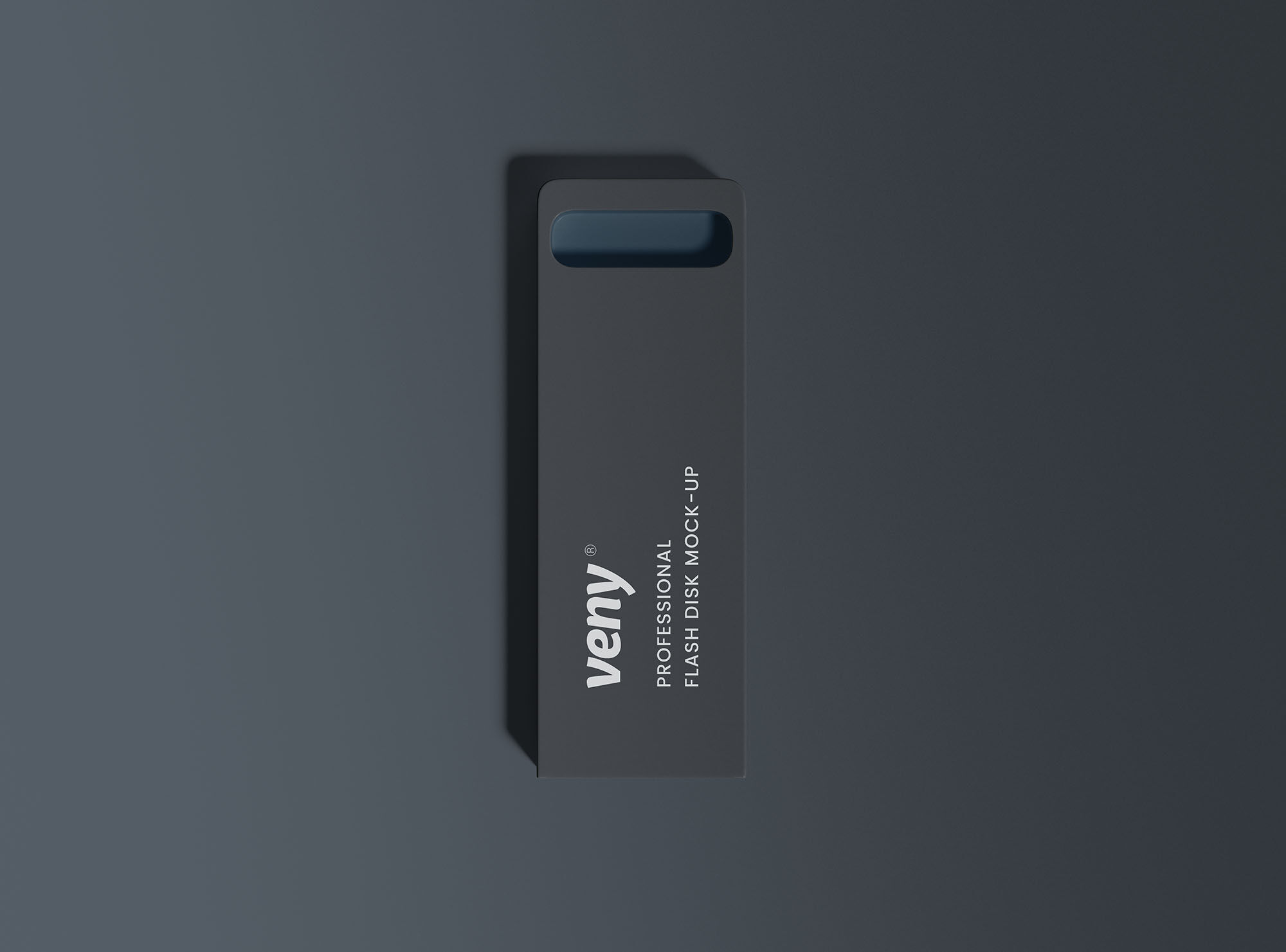 Black Modern USB Flash Disk Mockup