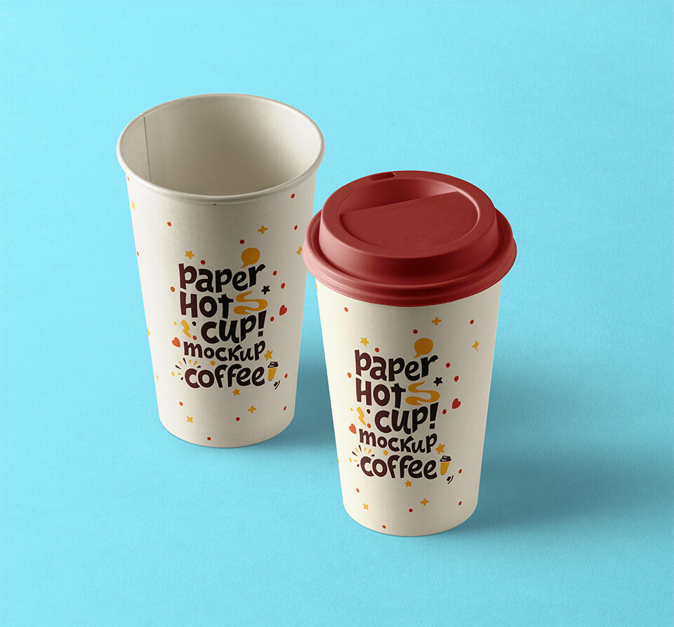 Paper Hot Coffee Cup Mockup