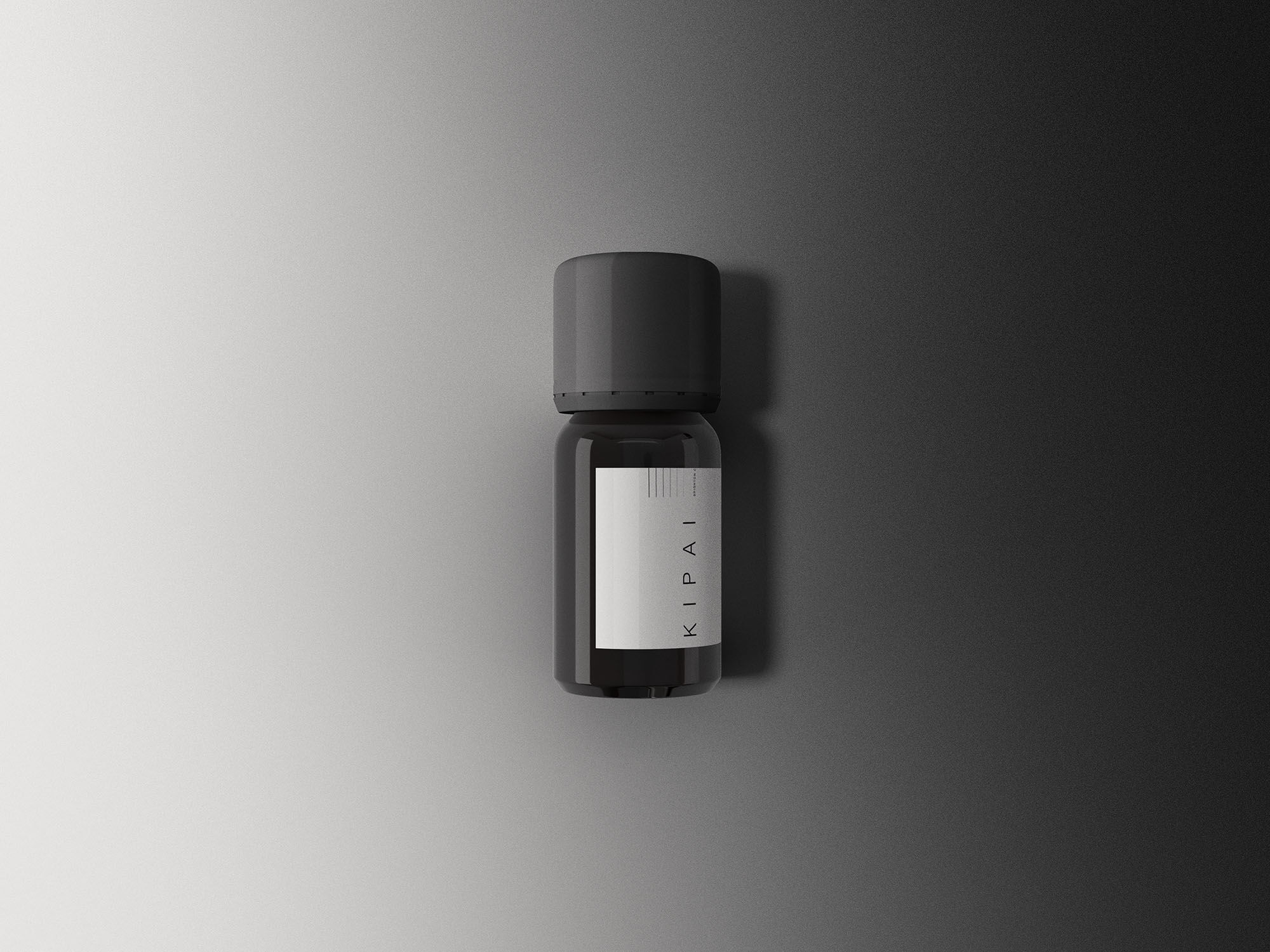 Mini Amber Medicine Bottle Mockup