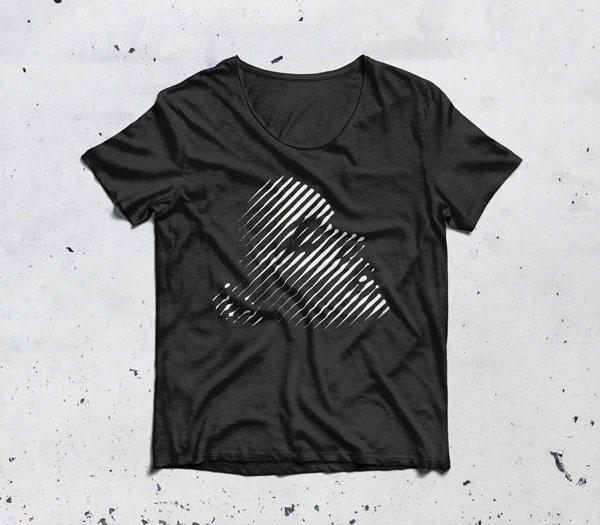 Lying on the Floor T-Shirt Mockup