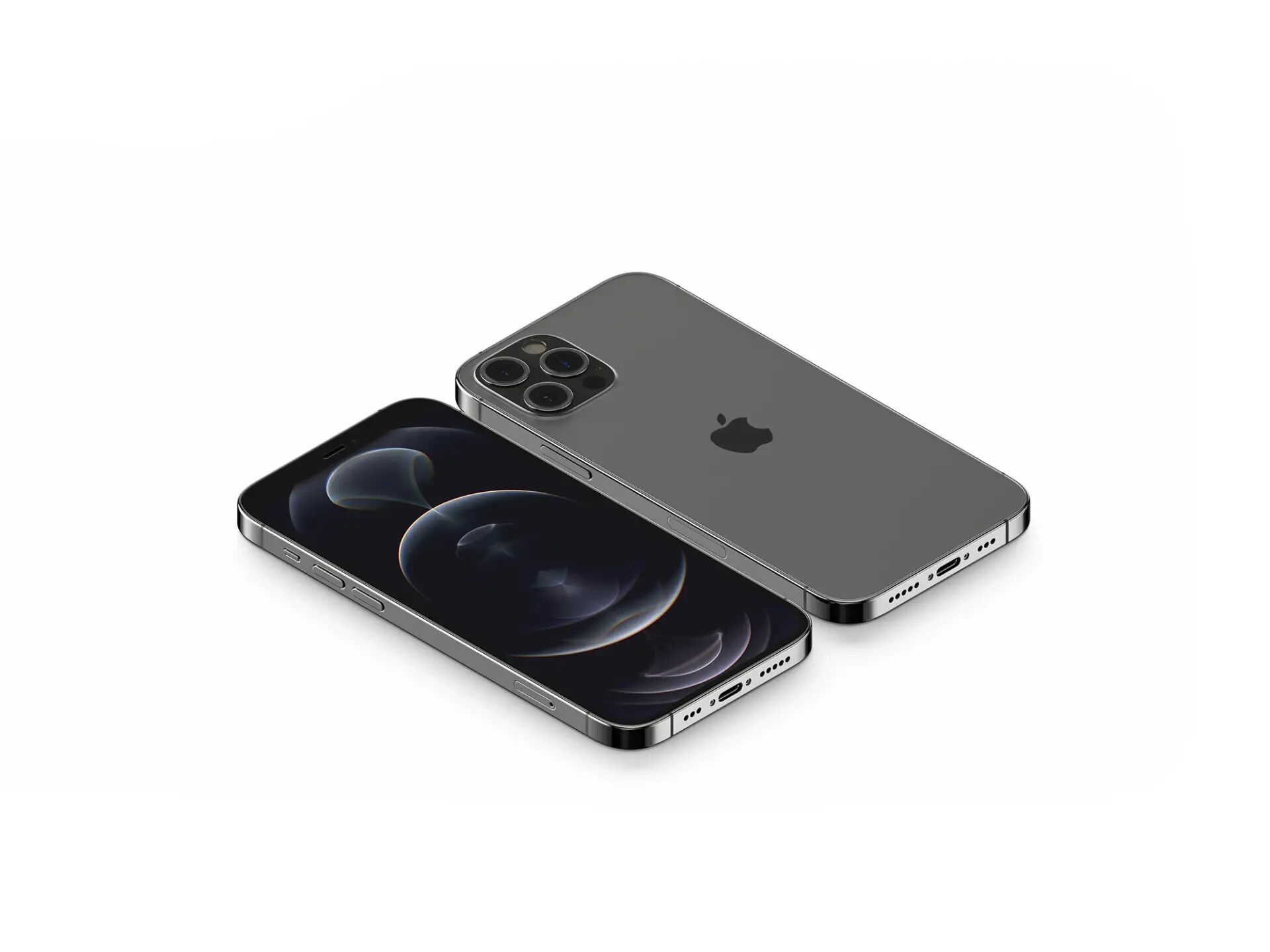 iPhone 12 Pro Mockup Featuring Back Isometric View