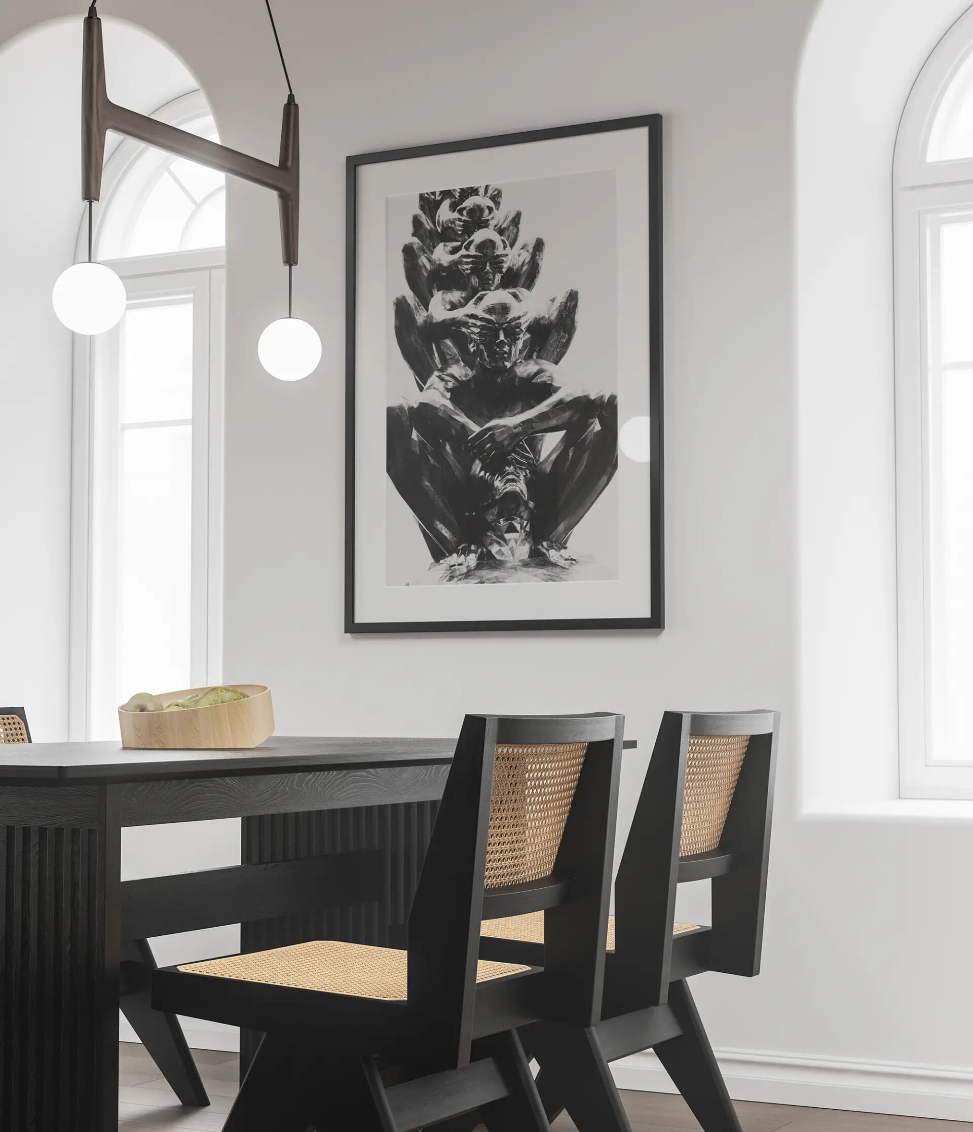 Modern Black and White Poster Mockup