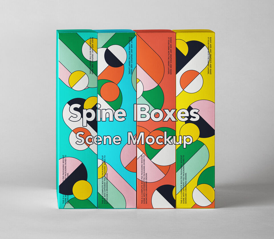 Four Thick Book Boxes Mockup Set preview