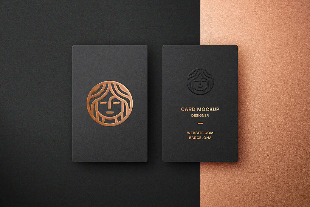 Elegantly Embossed Business Card Mockup