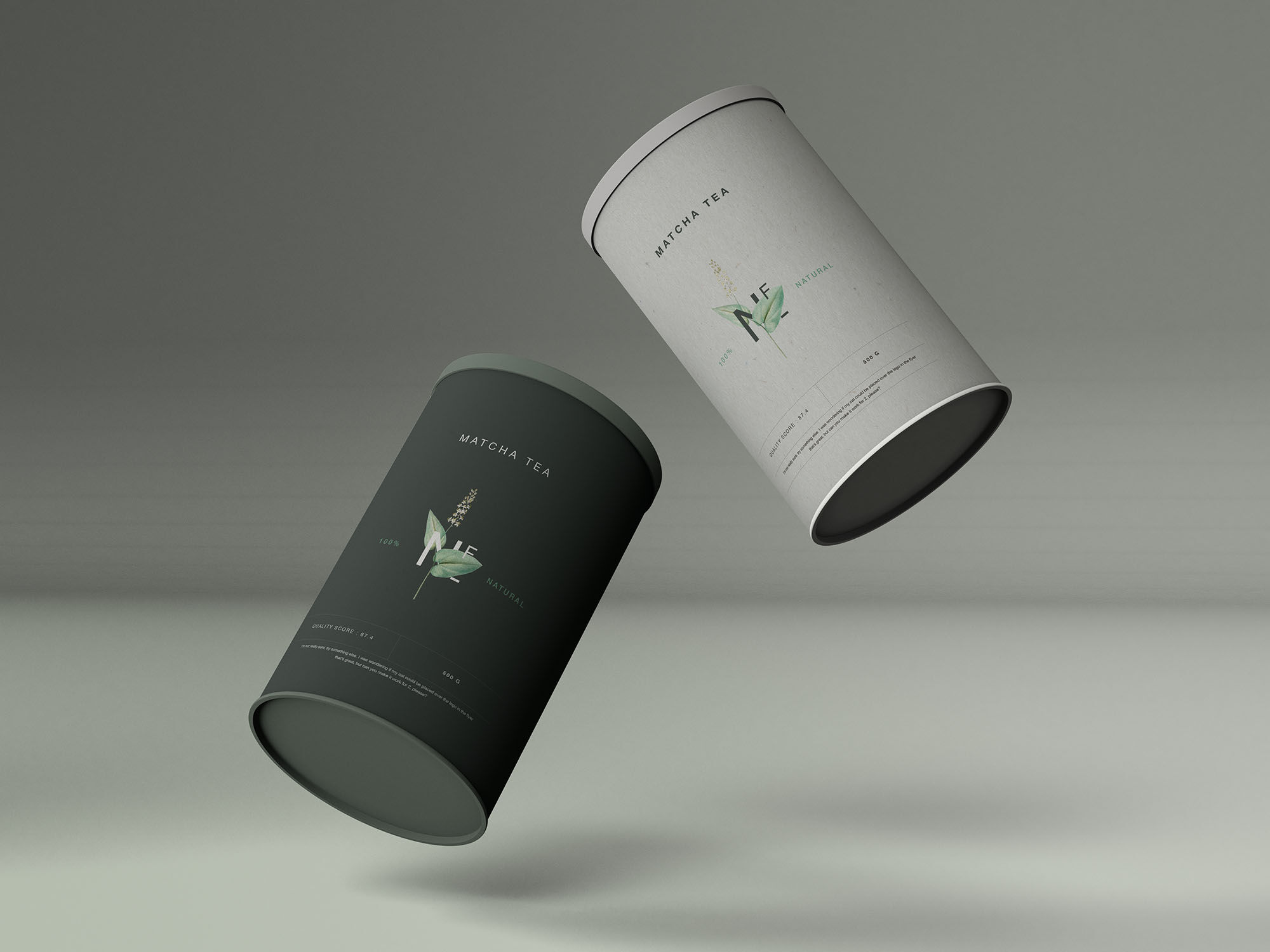 Clean Cylindrical Food Package Mockup