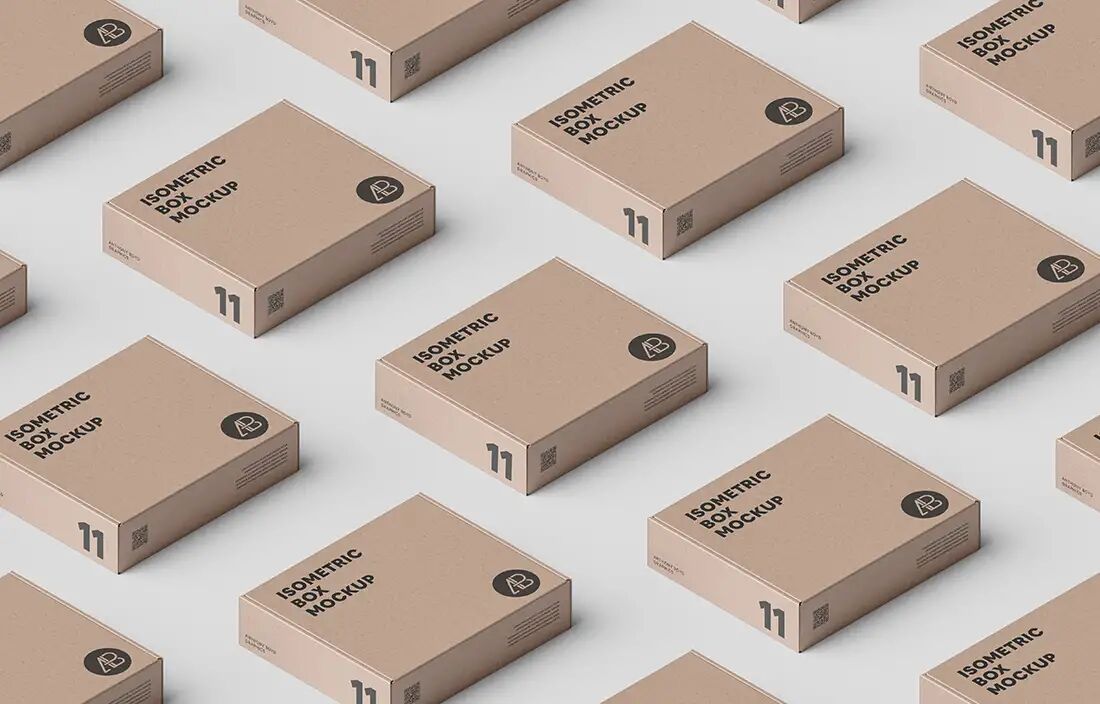 Isometric Box Mockup