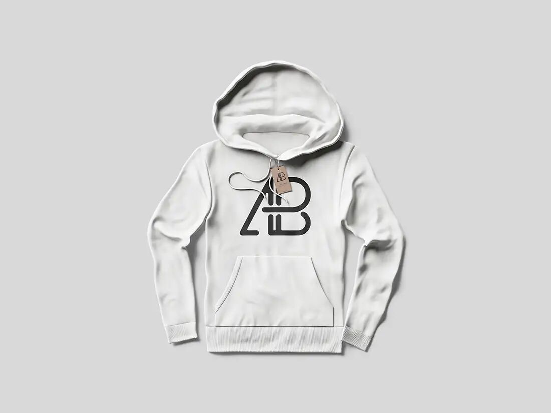 Hoodie with Label Tag Mockup