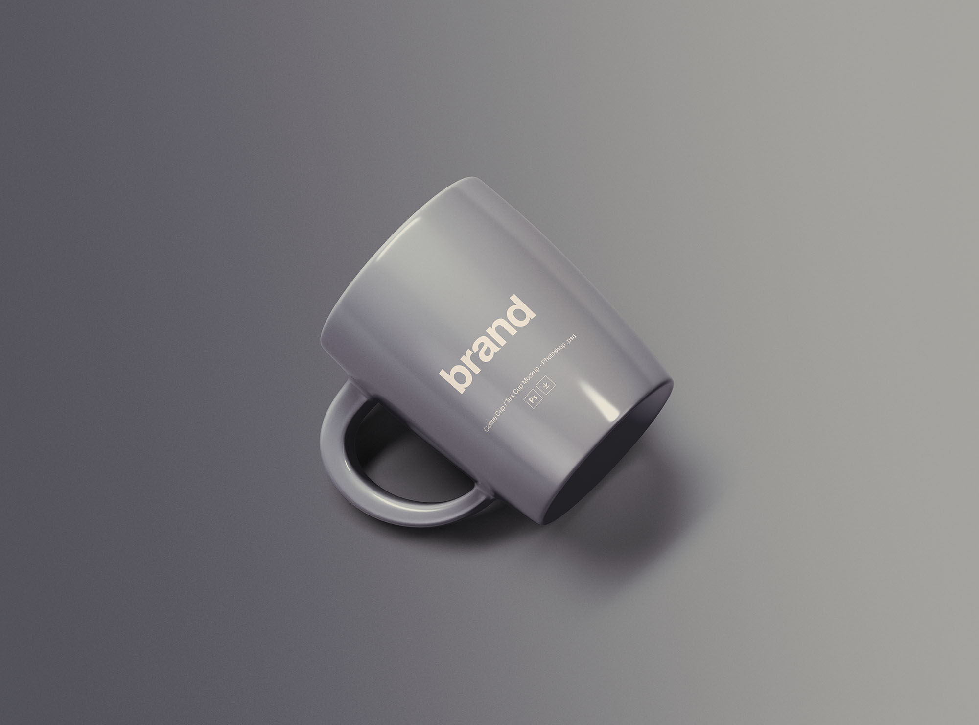Grey Simple Branding Mug Mockup