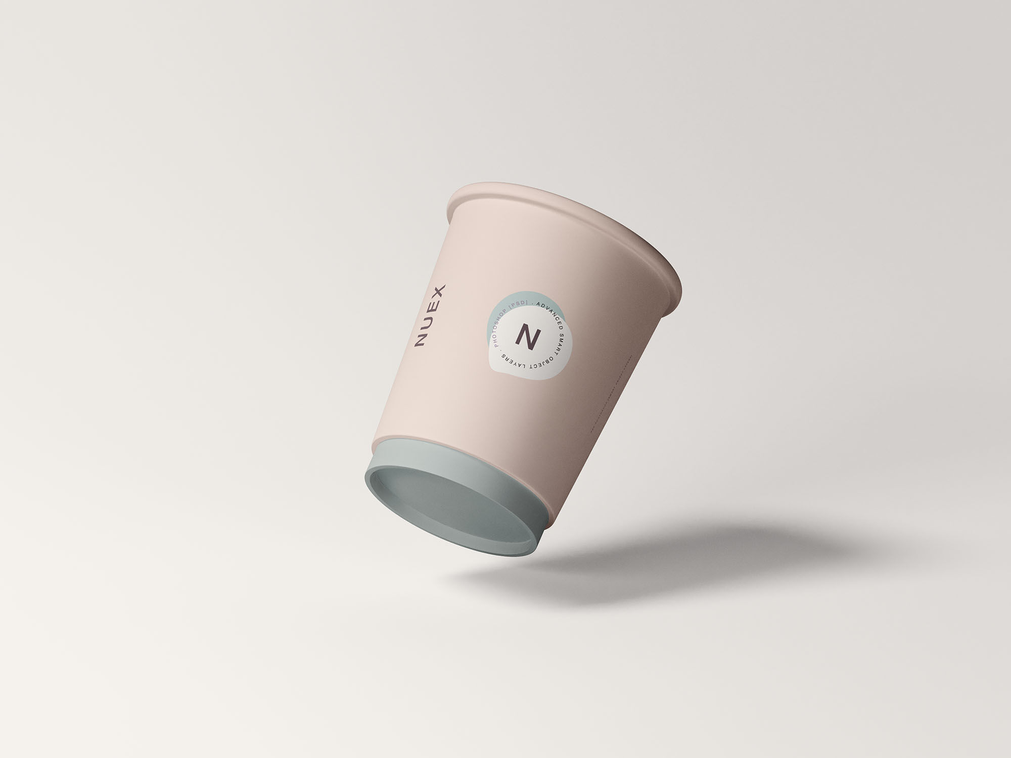 Flying Disposable Hot Cup Mockup