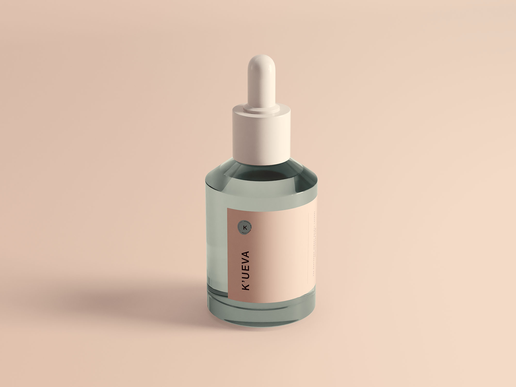Small, Fat Dropper Bottle Mockup