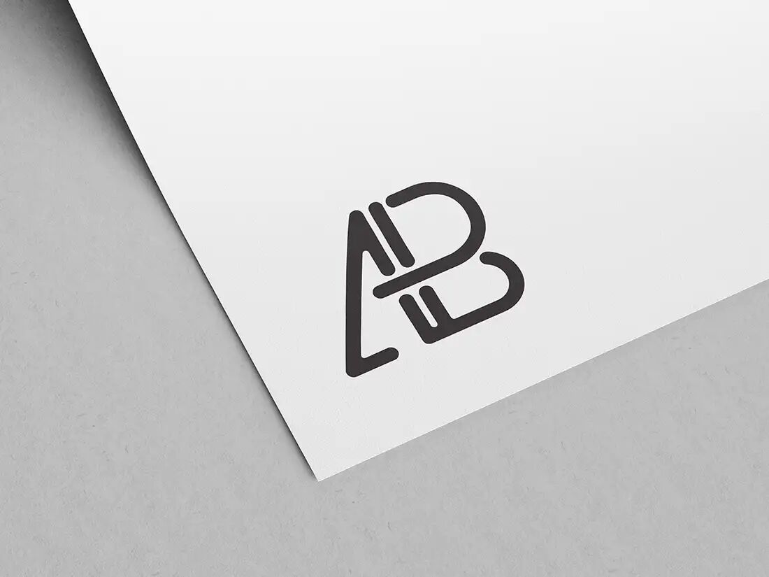 Minimal Logo on Paper Mockup