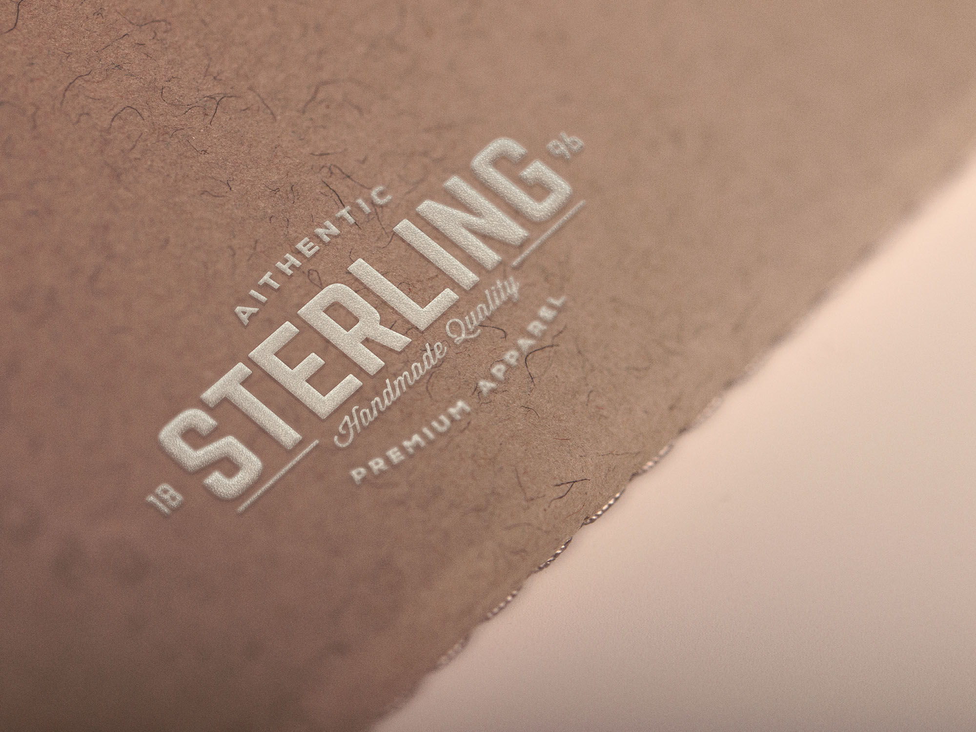 Embossed White Logo Mockup