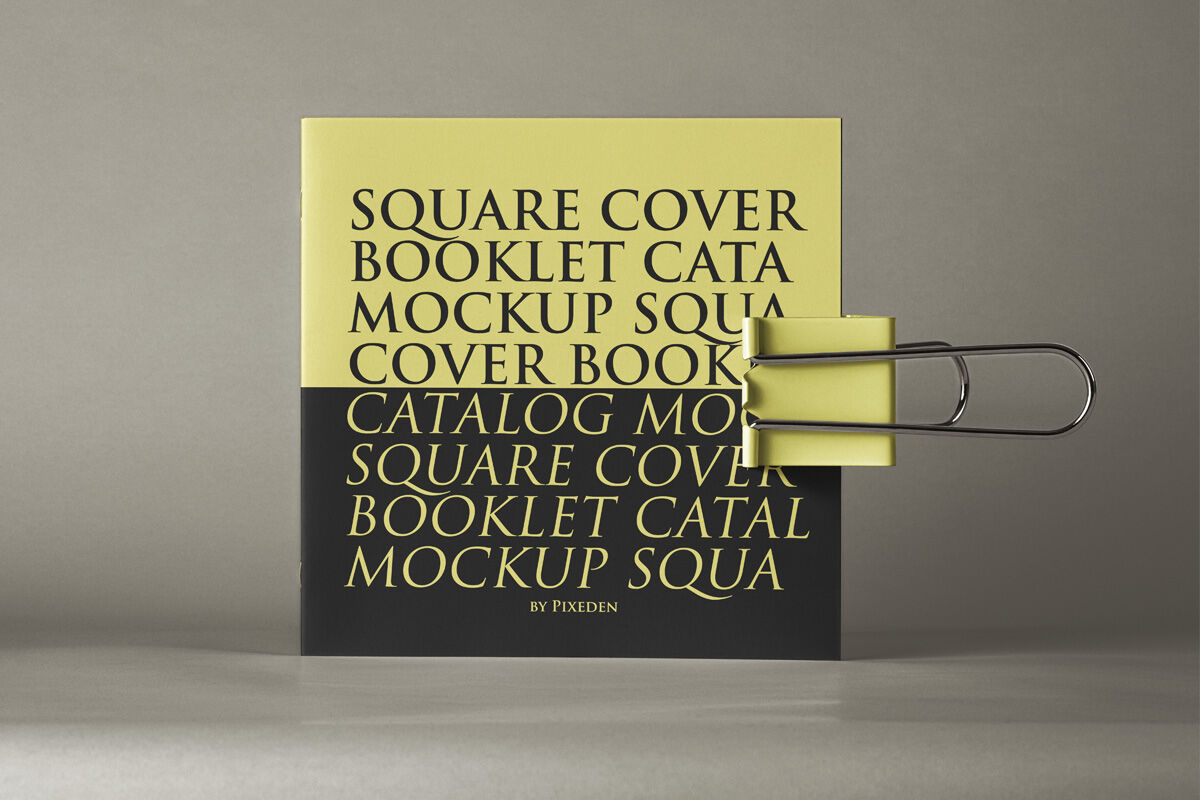 Front View Square Booklet Mockup