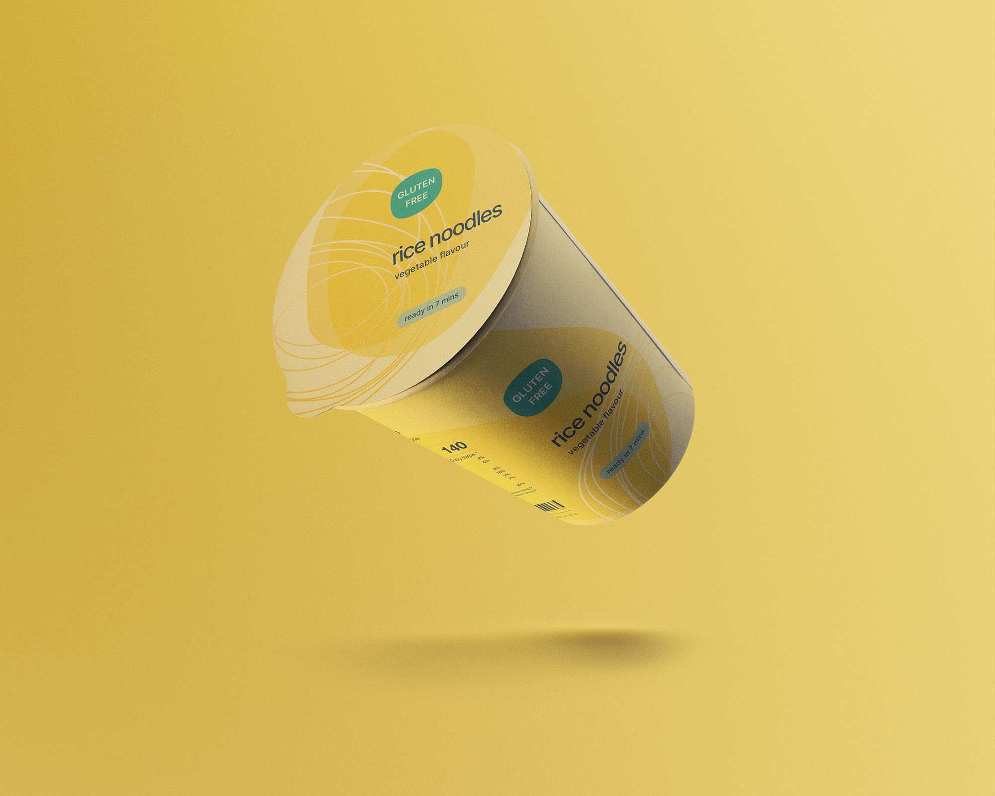 Floating Noodles Cup Mockup in Front Sight