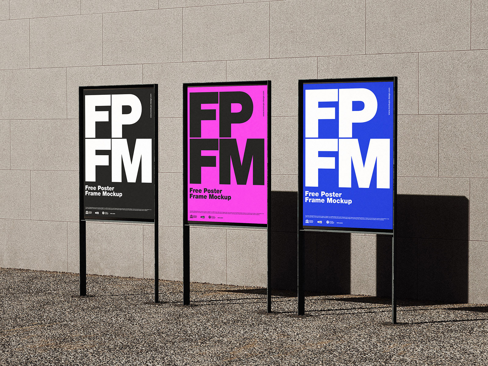 Poster Frames Against the Wall Mockup preview