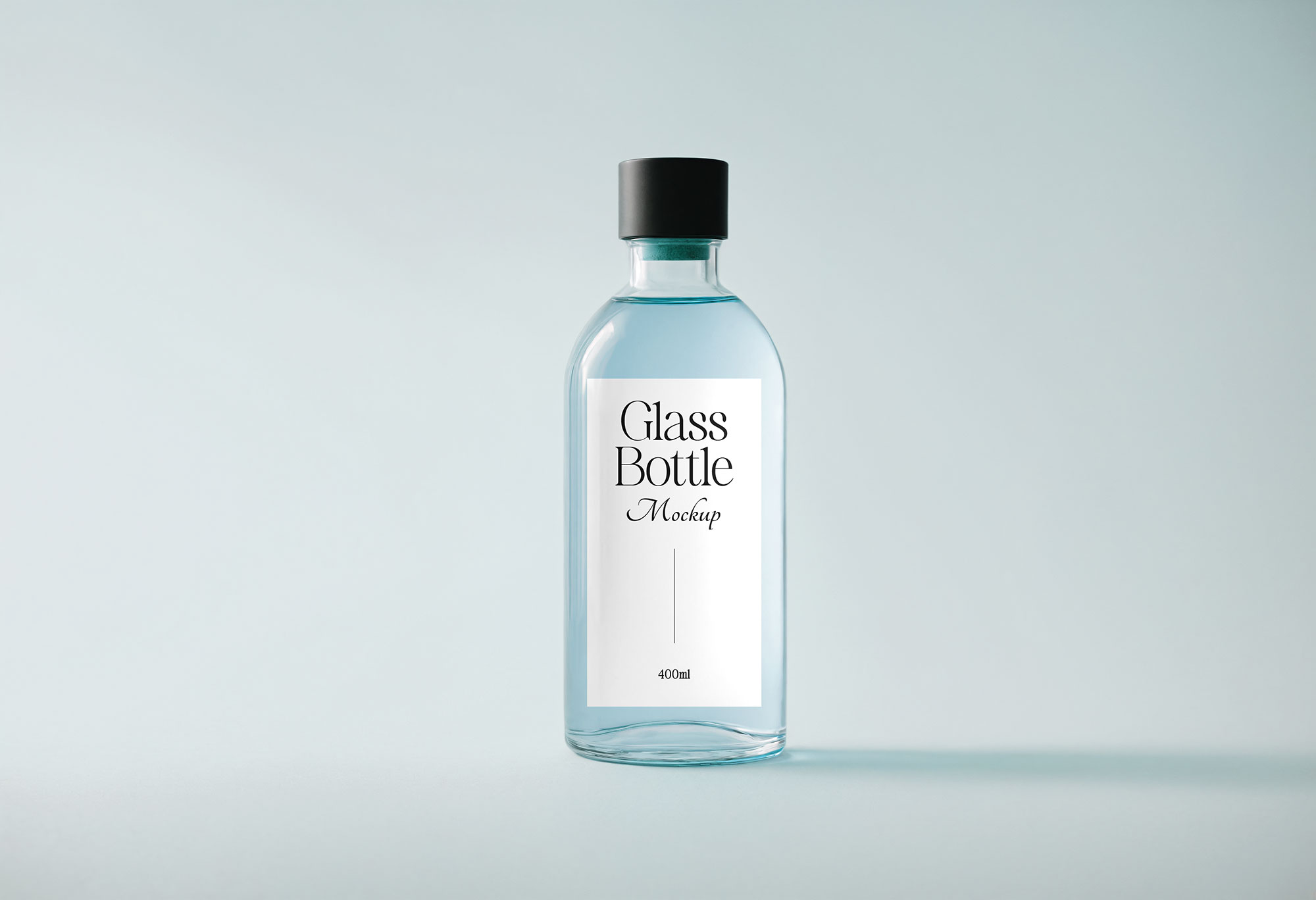 Minimal Glass Bottle Mockup