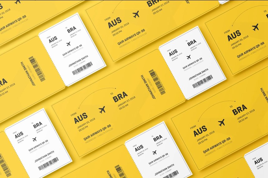 3 Event Ticket Mockups with Packaging