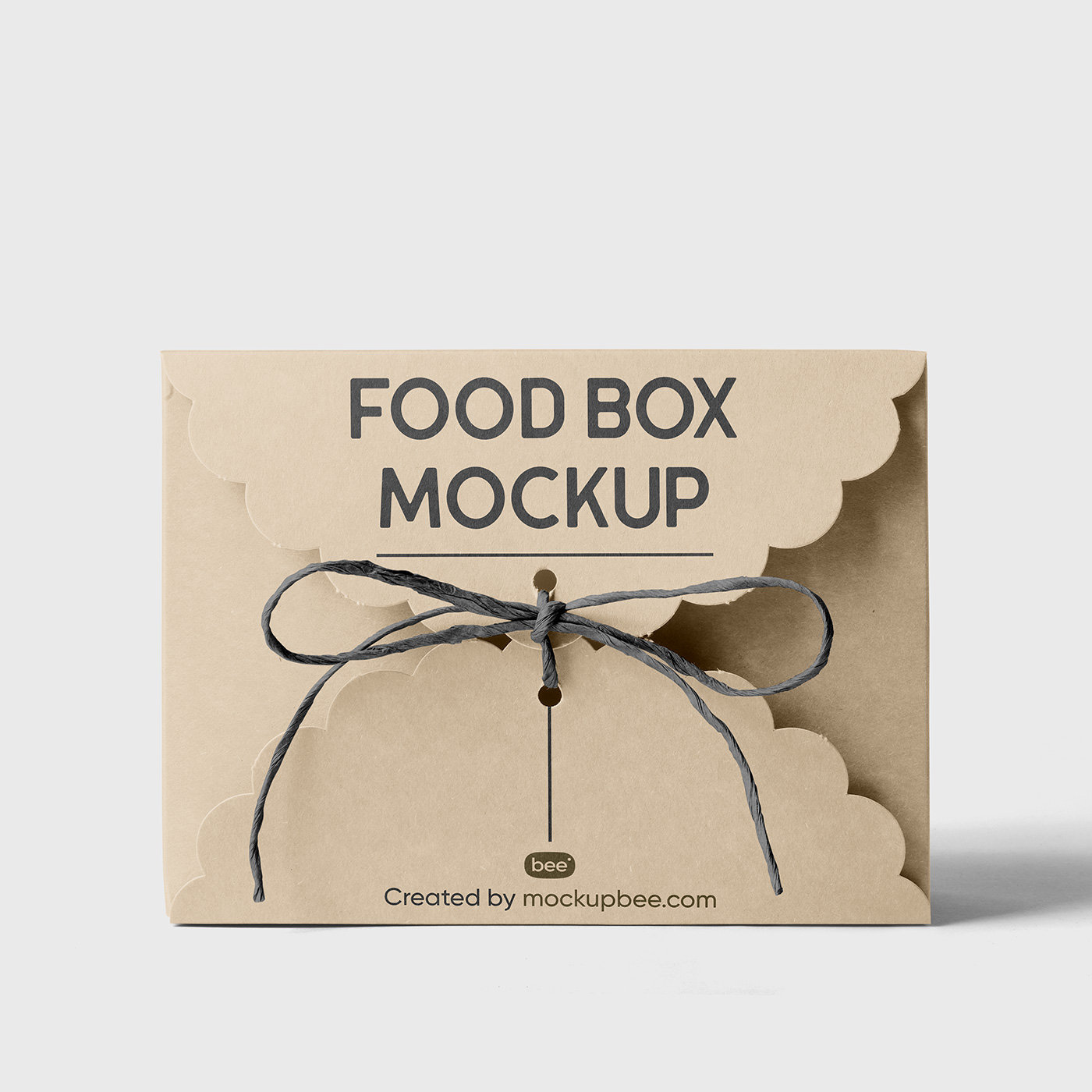 Front View of Decorative Food Box Mockup preview