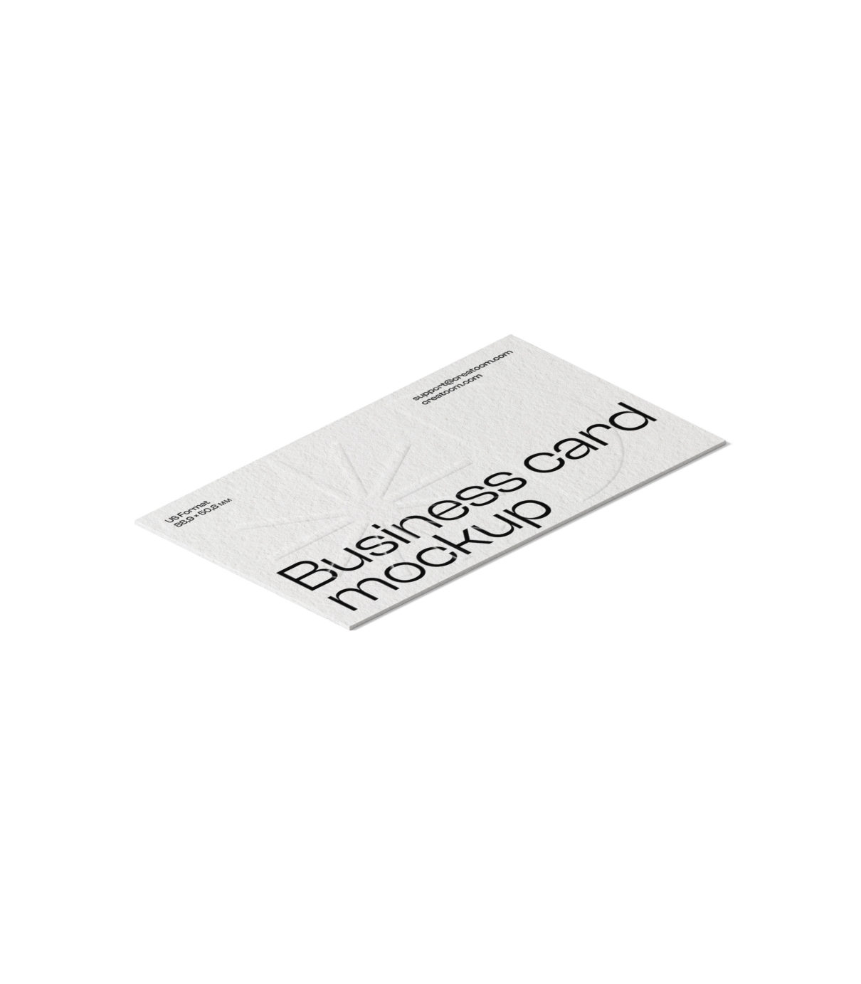 Isometric Business Card on a Simple Surface Mockup preview