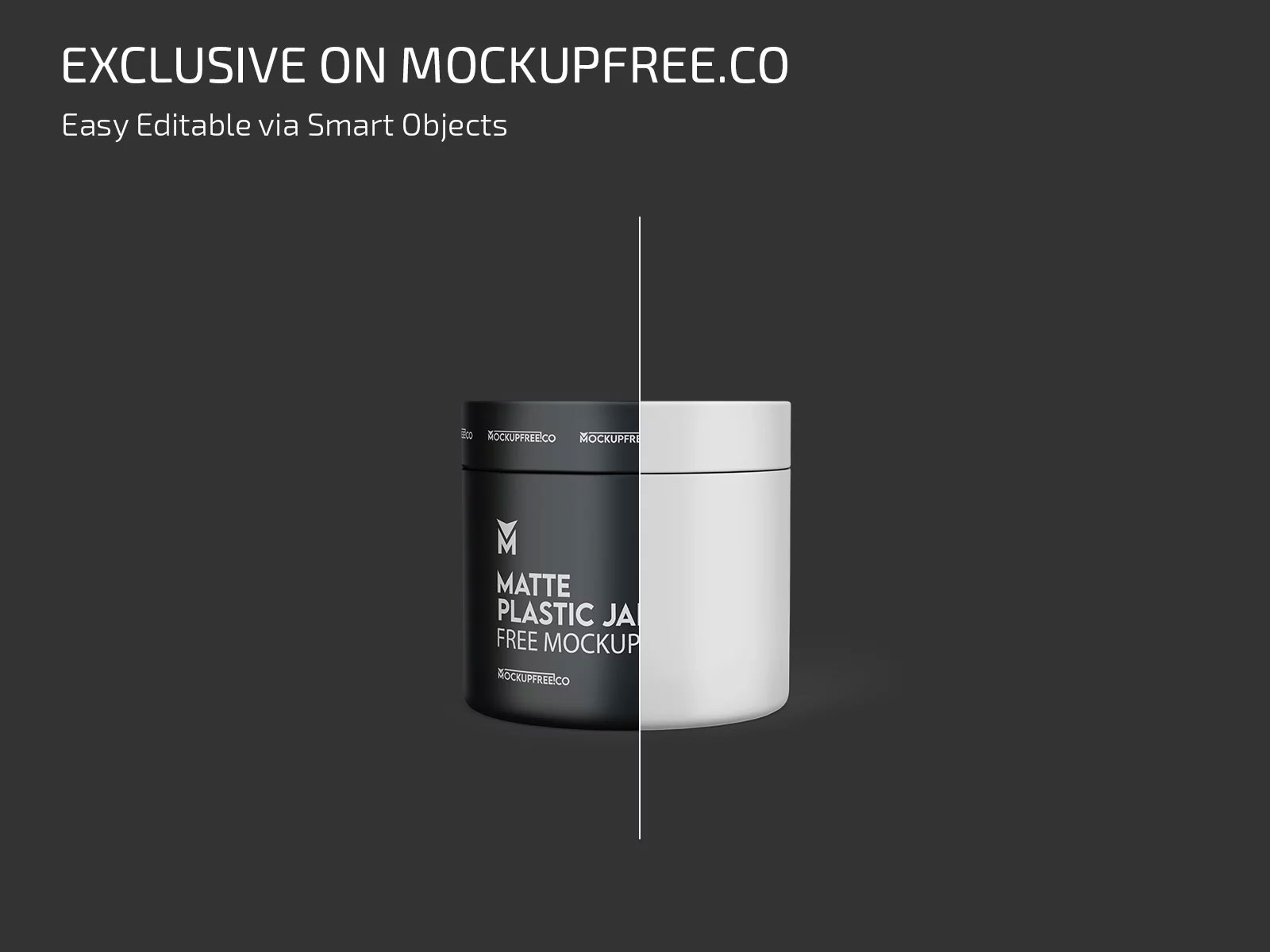 Matte Plastic Jar Mockup preview