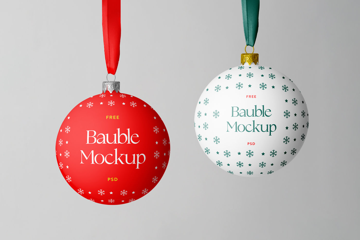 Front Shot of Christmas Bauble Mockup