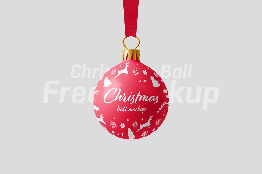 3 Views of Christmas Ball Mockup