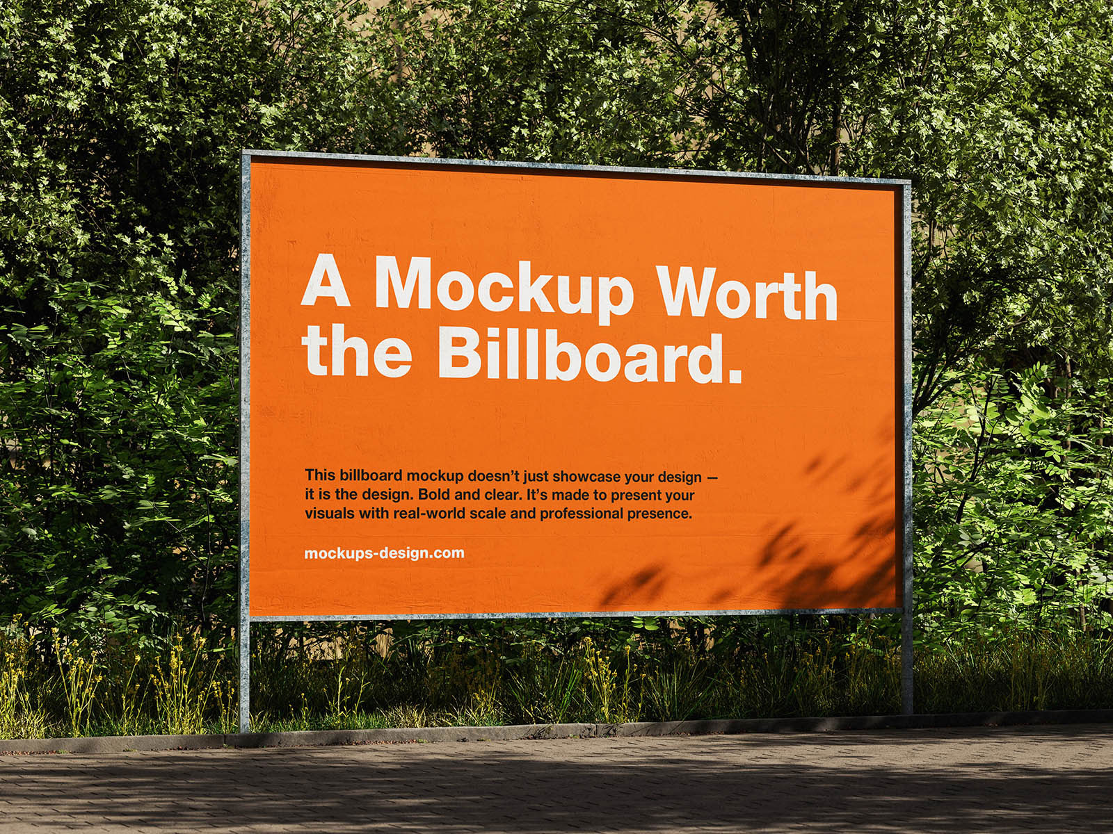 Realistic Outdoor Billboard Mockup preview