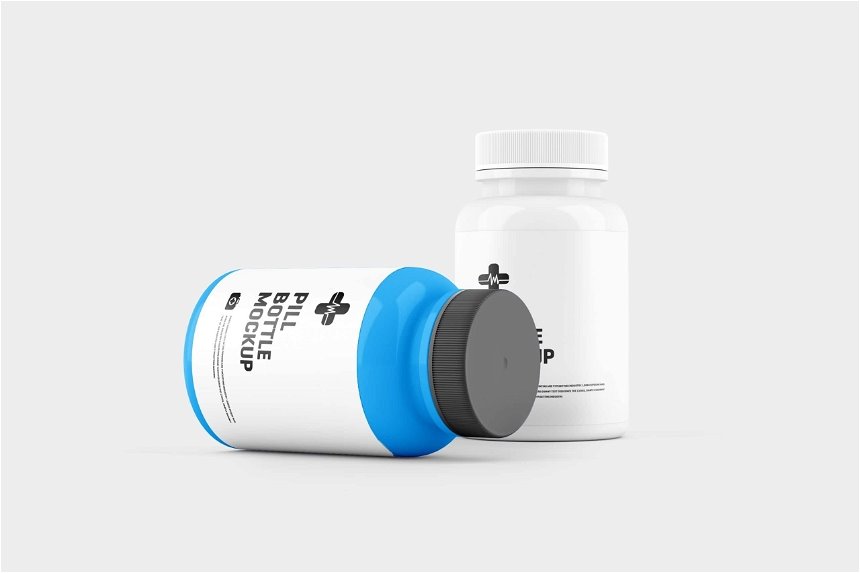 Pill Bottle Mockup an Packaging in 10 Varied Views